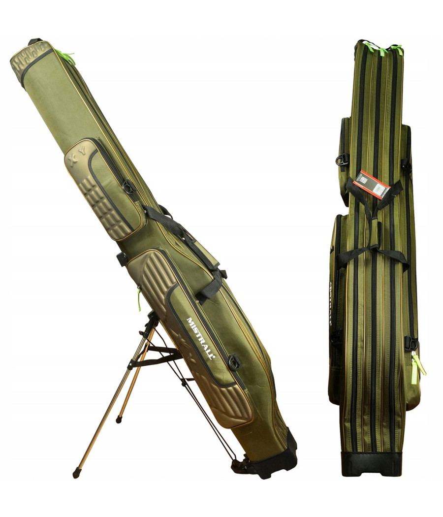 POKROWIEC NA WĘDKI 140CM 3-KOMOROWY MISTRALL STELAŻ