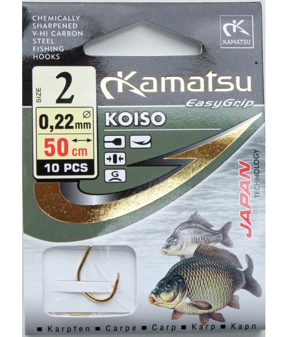 Haczyki Kamatsu Koiso nr. 2 kolor złoty - 10 szt