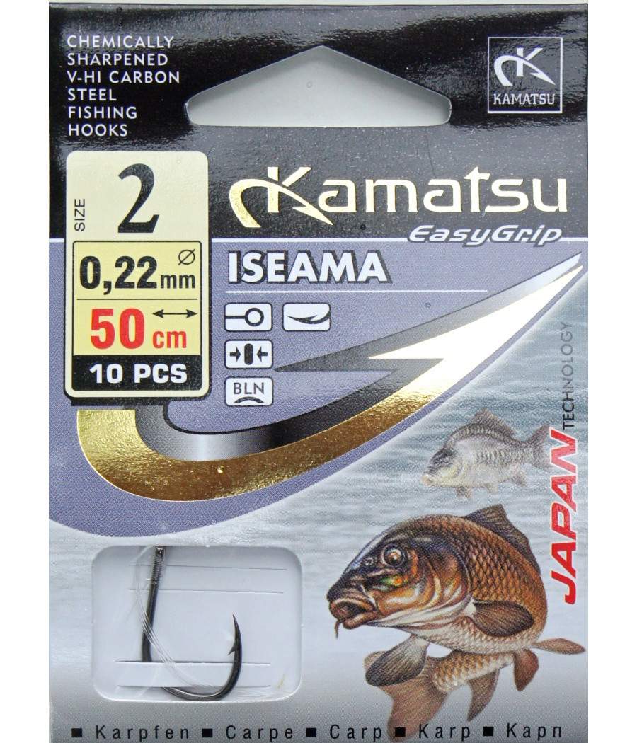 Kamatsu Iseama z przyponem nr 2 - 0,22 mm / 50 cm / 10 szt.