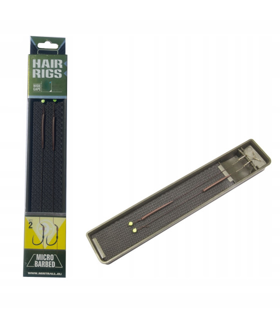 Haczyki z przyponem Mistrall HAIR RIGS - 2 szt. 18 lb / 8,2 kg rozm 10