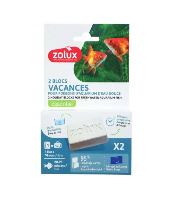 Pokarm dla ryb Zolux 80 g - pożywienie dla ryb do 14 dni nieobecności