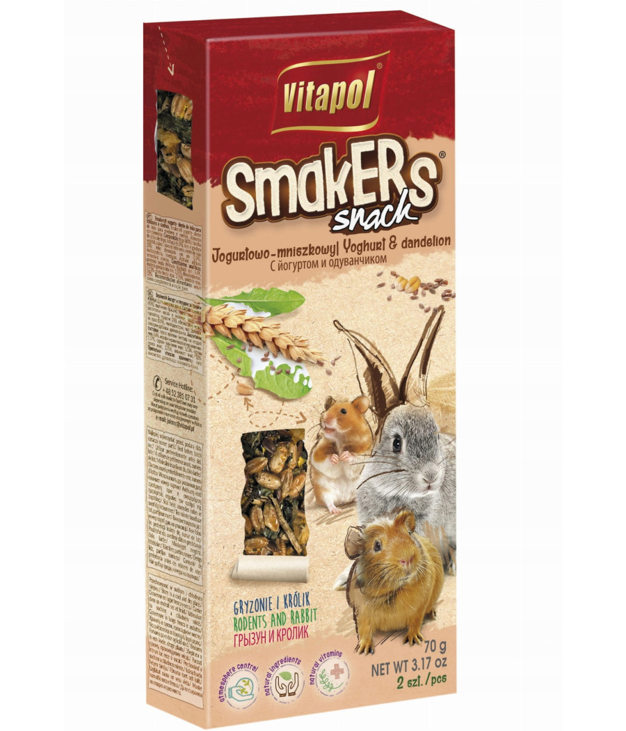Vitapol Smakers dla gryzoni - jogurtowo-mniszkowy