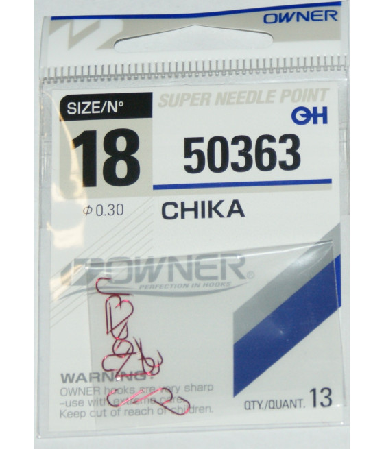 Haczyki gruntowe, spławikowe Owner 50363 Chika 13 szt.