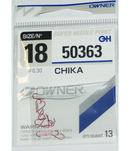 Haczyki gruntowe, spławikowe Owner 50363 Chika 13 szt.