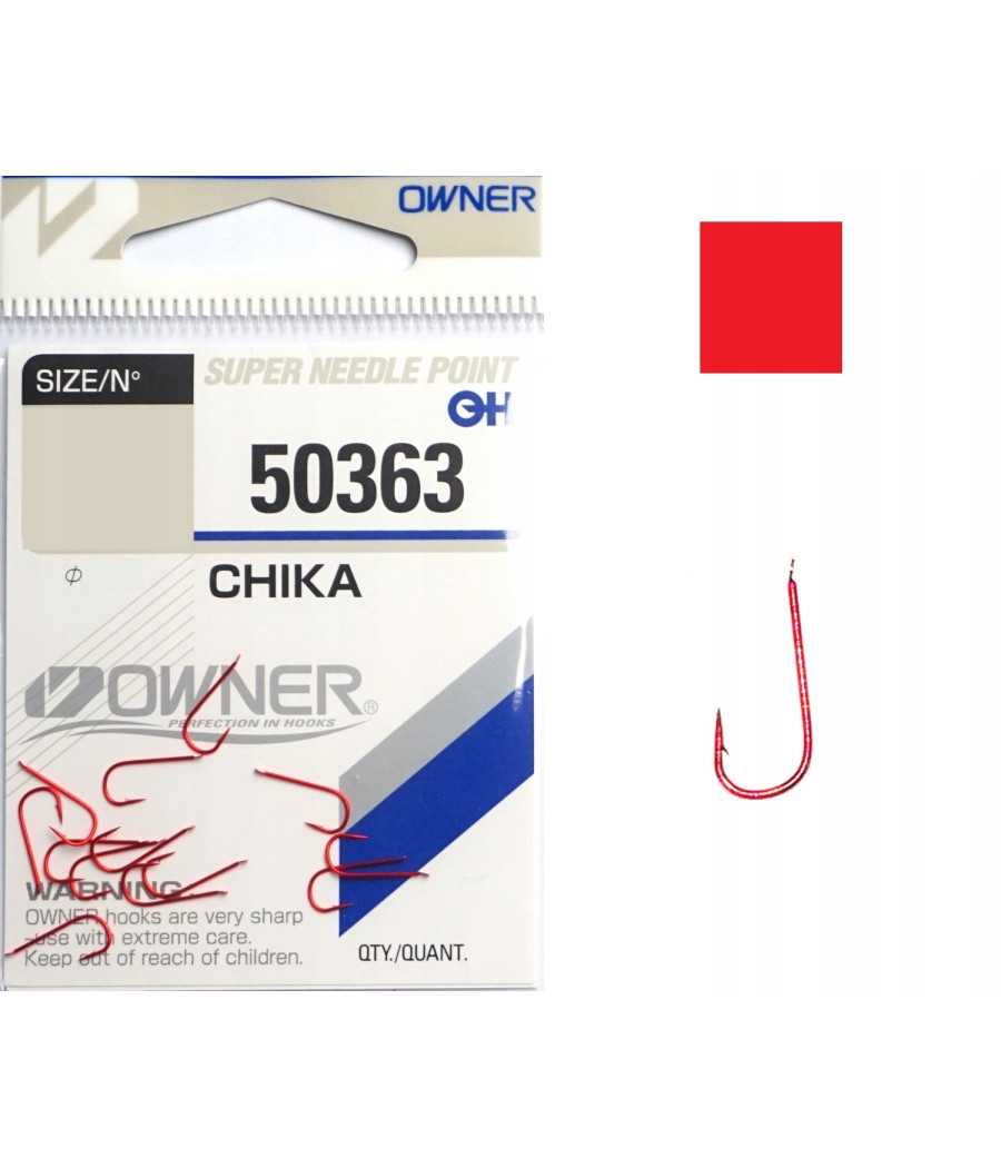 Haczyki gruntowe, spławikowe Owner 50363 Chika 13 szt.