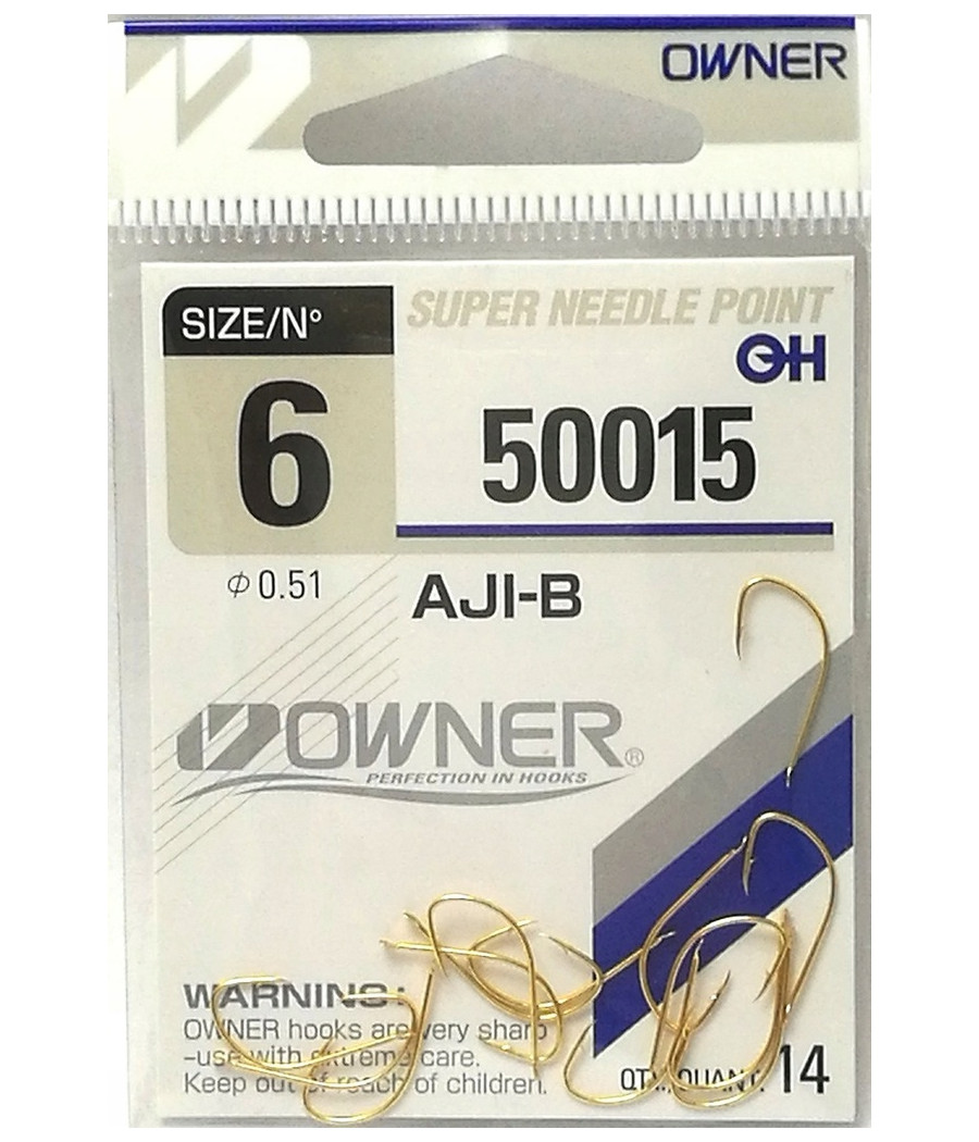 Haczyki Owner 50015 rozm.10 złoty 16szt. Haczyki Owner 50015 rozm.10 złoty 16szt.