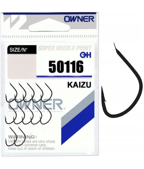 Haczyki gruntowe, z zadziorem Owner 50116 Kaizu 12 szt. nr 1