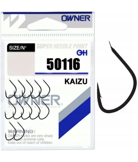 Haczyki gruntowe, z zadziorem Owner 50116 Kaizu 12 szt. nr 1