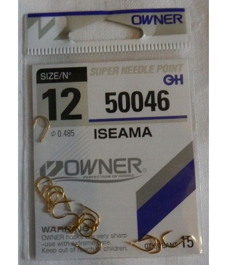 Haczyki gruntowe, spławikowe, z zadziorem Owner ISEAMA 15 szt. r 12