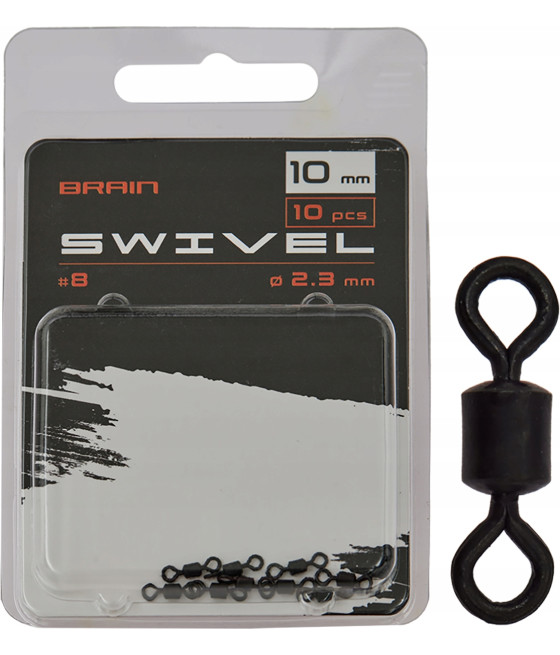 Krętlik rolkowy Brain Swivel roz. 8 10mm 10szt