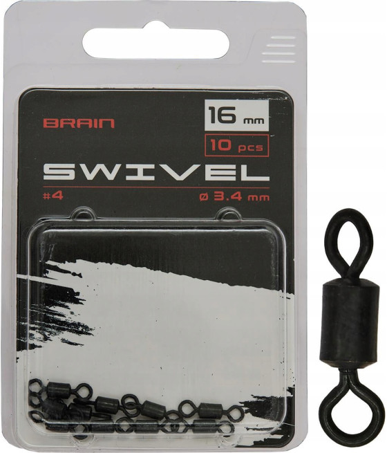 Krętlik rolkowy Brain Swivel roz. 4 16mm 10szt