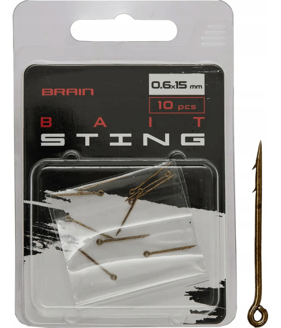 Bagnety do przynęt igła Brain Bait Sting 15mm 10szt