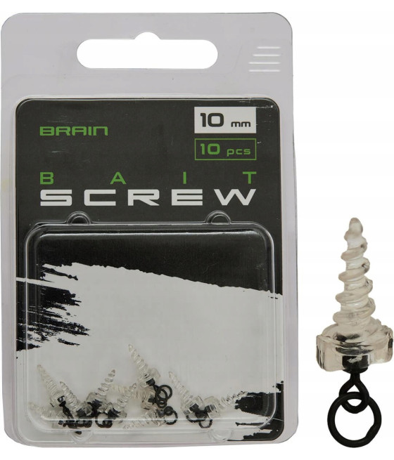 Wkrętka z krętlikiem Brain Bait Screw 10mm 10szt