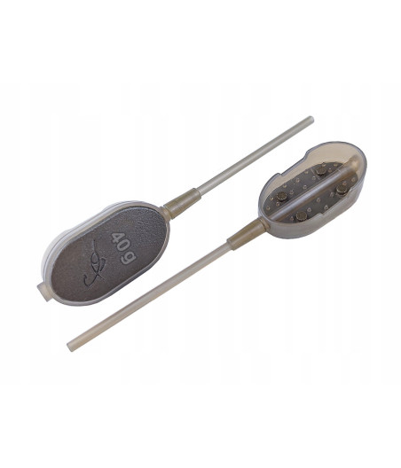 Koszyk podajnik method feeder do metody Brain Long Cast Flat Pellet M 40gr