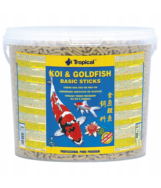 Tropical Koi&Goldfish Basic Sticks 5L - 430g Pokarm dla karpi Koi