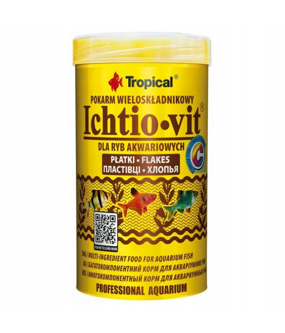 Pokarm dla ryb Tropical płatki ICHTIO-VIT 100ML/20G