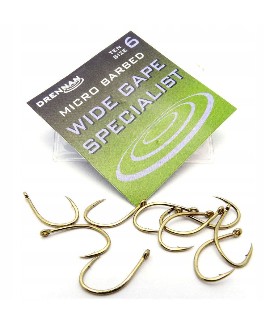 WIDE GAPE SPECIALIST Haczyki Drennan 10 szt Nr6