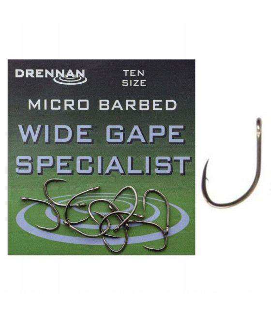 WIDE GAPE SPECIALIST Haczyki Drennan Nr 14 - 10 szt