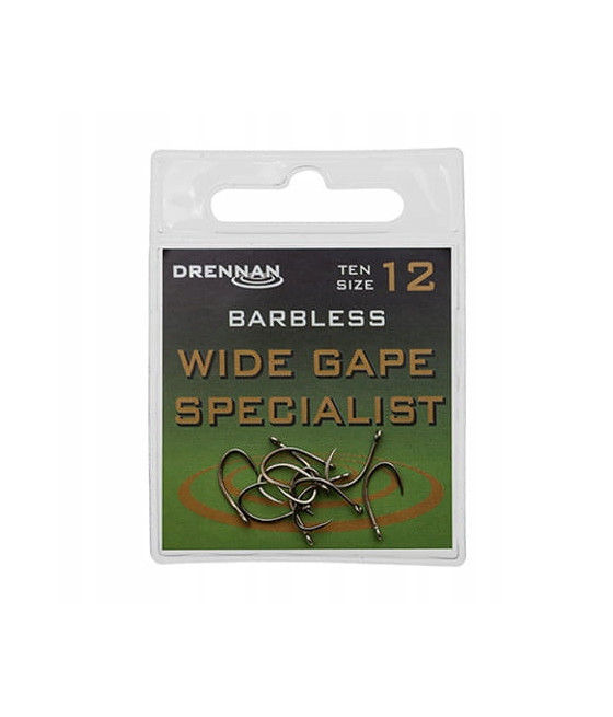 WIDE GAPE SPECIALIST BZ Haczyki Drennan 10szt Nr 4