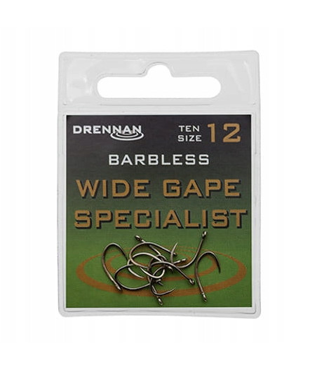 WIDE GAPE SPECIALIST BZ Haczyki Drennan 10szt Nr 4