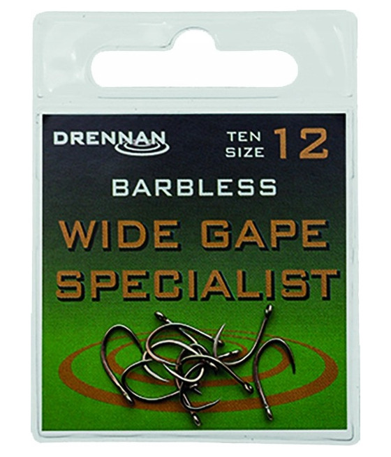 WIDE GAPE SPECIALIST BZ Haczyki Drennan 10szt Nr12