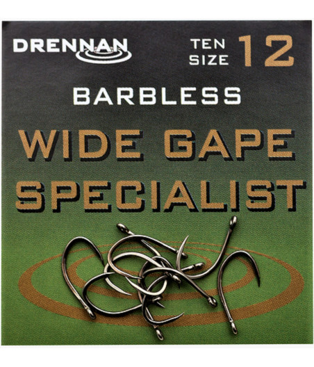 WIDE GAPE SPECIALIST BZ Haczyki Drennan 10szt Nr14
