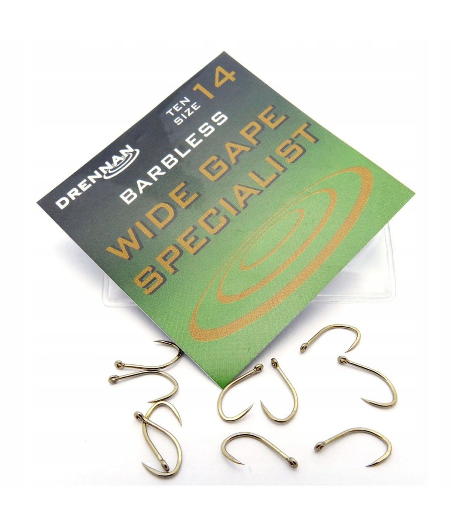 WIDE GAPE SPECIALIST BZ Haczyki Drennan 10szt Nr14