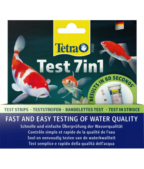 Tetra Pond 7w1 Test Wody Oczko Staw 25 pasków - pH KH GH NO2 NO3 Cl2 CO2