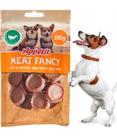Przysmak psa miękkie krążki z Kaczki Comfy APPETIT Meat Fancy 100g