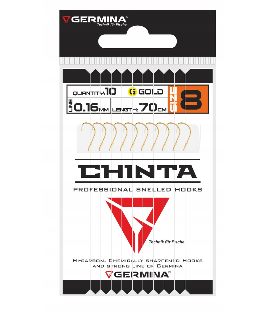 PRZYPONY GERMINA HOOK CHINTA GOLD PROFESSIONAL SNE 10 szt