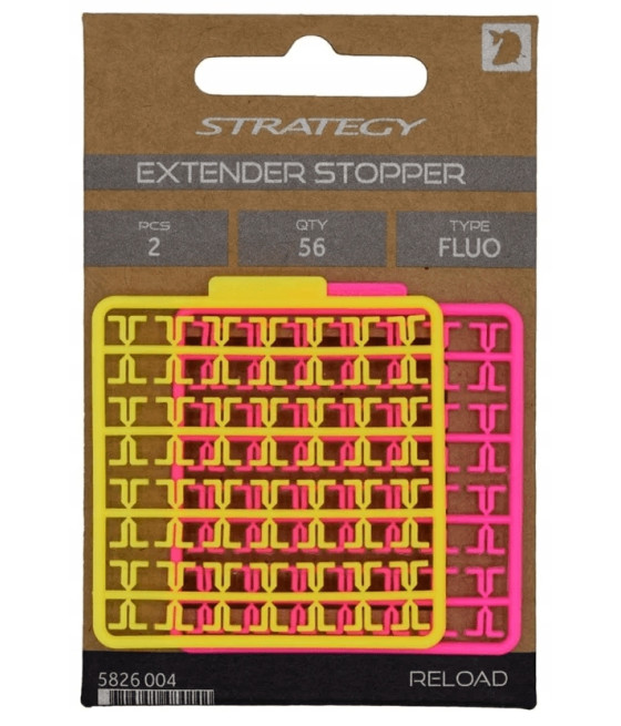 Stopery na włos do kulek Strategy Reload Boilie Stopper - Extended Fluo