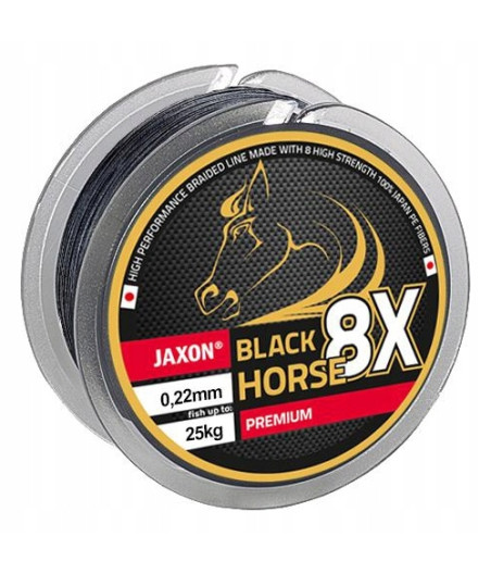 Plecionka Jaxon BLACK HORSE 8X PREMIUM 0,2 mm x 10 m