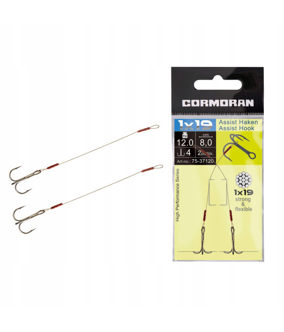 Przypon 1x19 Assist Haken 16kg 12cm CORMORAN