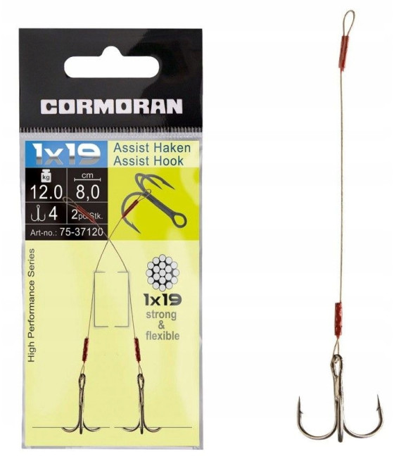Przypon 1x19 Assist Haken 16kg 12cm CORMORAN