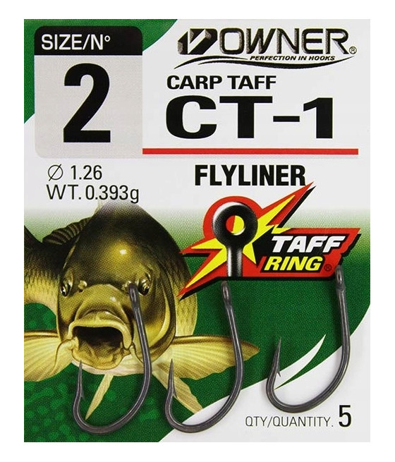 Haczyki Owner Carp Taff CT1 rozm.4 czarny 6szt
