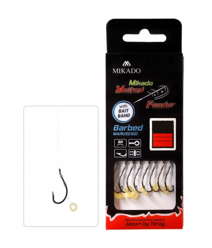 PRZYPON MF - Z GUMKĄ - hak z zadziorem nr 8 MIKADO
