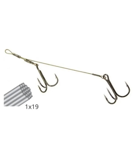WIRE LEAD.1x19 BROWN 9kg/9-4,5cm MISTRAL