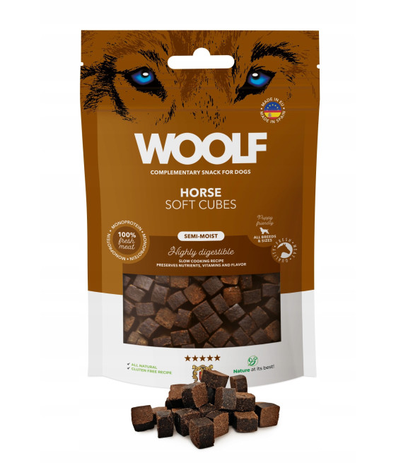 WOOLF Przysmak kosteczki z koniny dla psa 100g