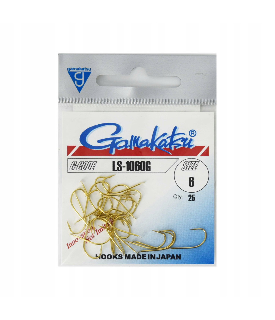 Haczyki gruntowe, spławikowe, z zadziorem Gamakatsu 1060G 25 szt.