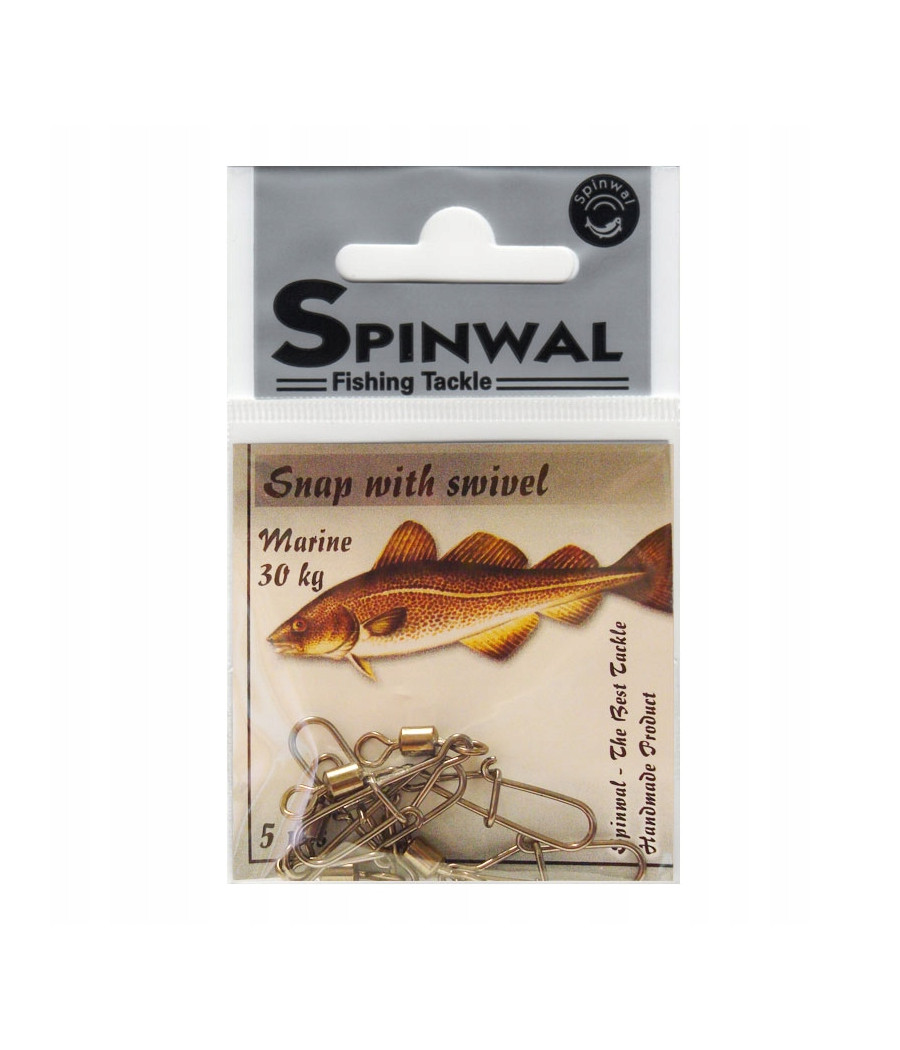 Agrafka z krętlikiem Spinwal Marine agrafka morska (30 kg) Agrafka z krętlikiem Spinwal Marine agrafka morska (30 kg)