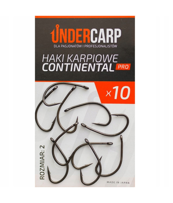 Haki Karpiowe CONTINENTAL - PRO - UNDERCARP rozm.2 - 10 szt