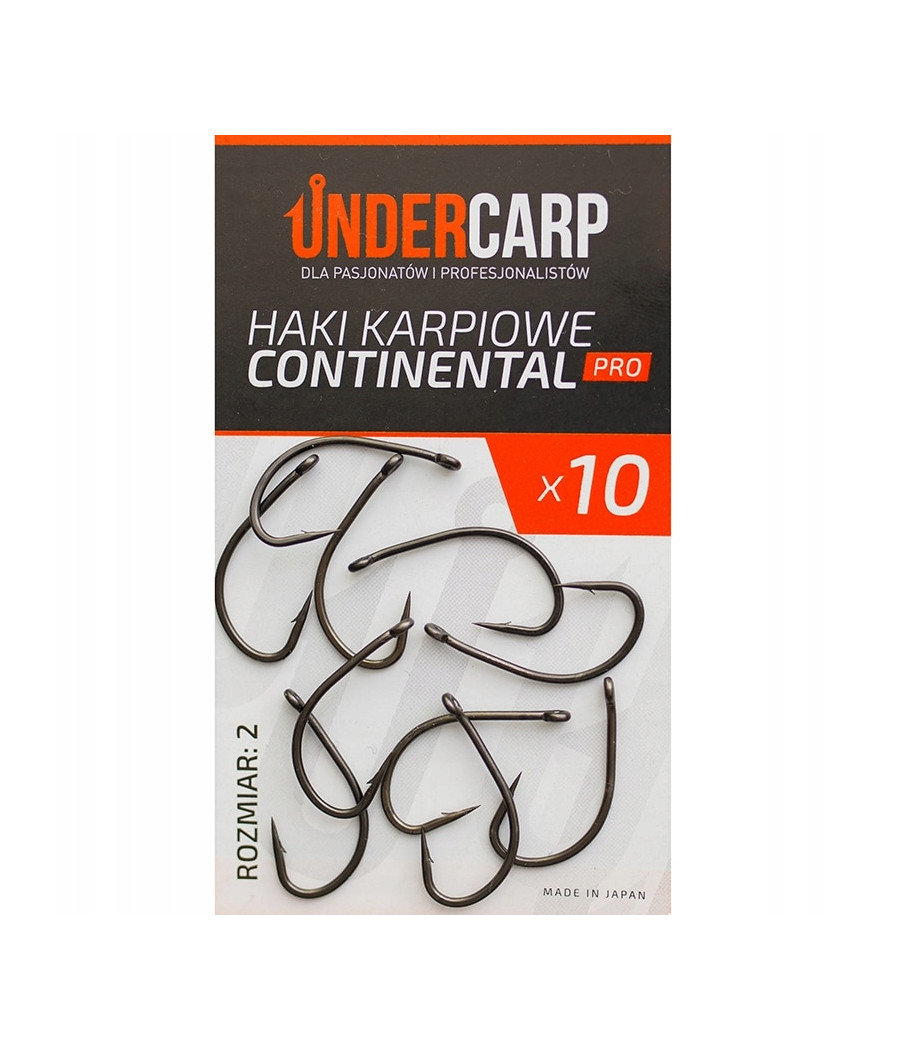 Haki Karpiowe CONTINENTAL - PRO - UNDERCARP rozm.2 - 10 szt Haki Karpiowe CONTINENTAL - PRO - UNDERCARP rozm.2 - 10 szt