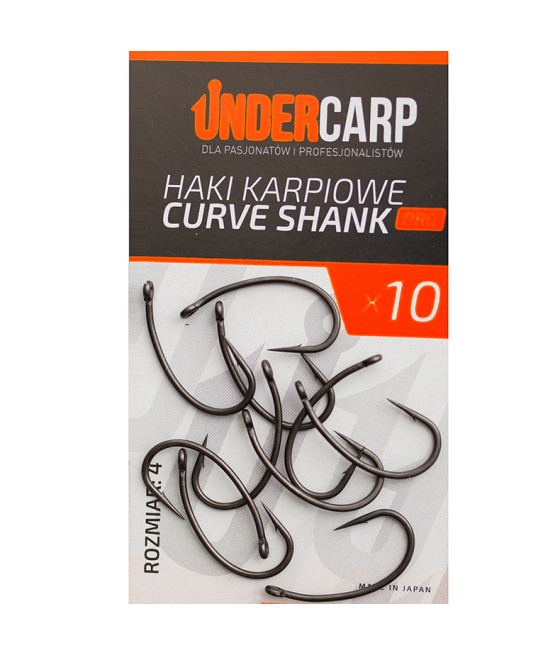 Haki Karpiowe CURVE SHANK - PRO - UNDERCARP rozm.4 - 10 szt