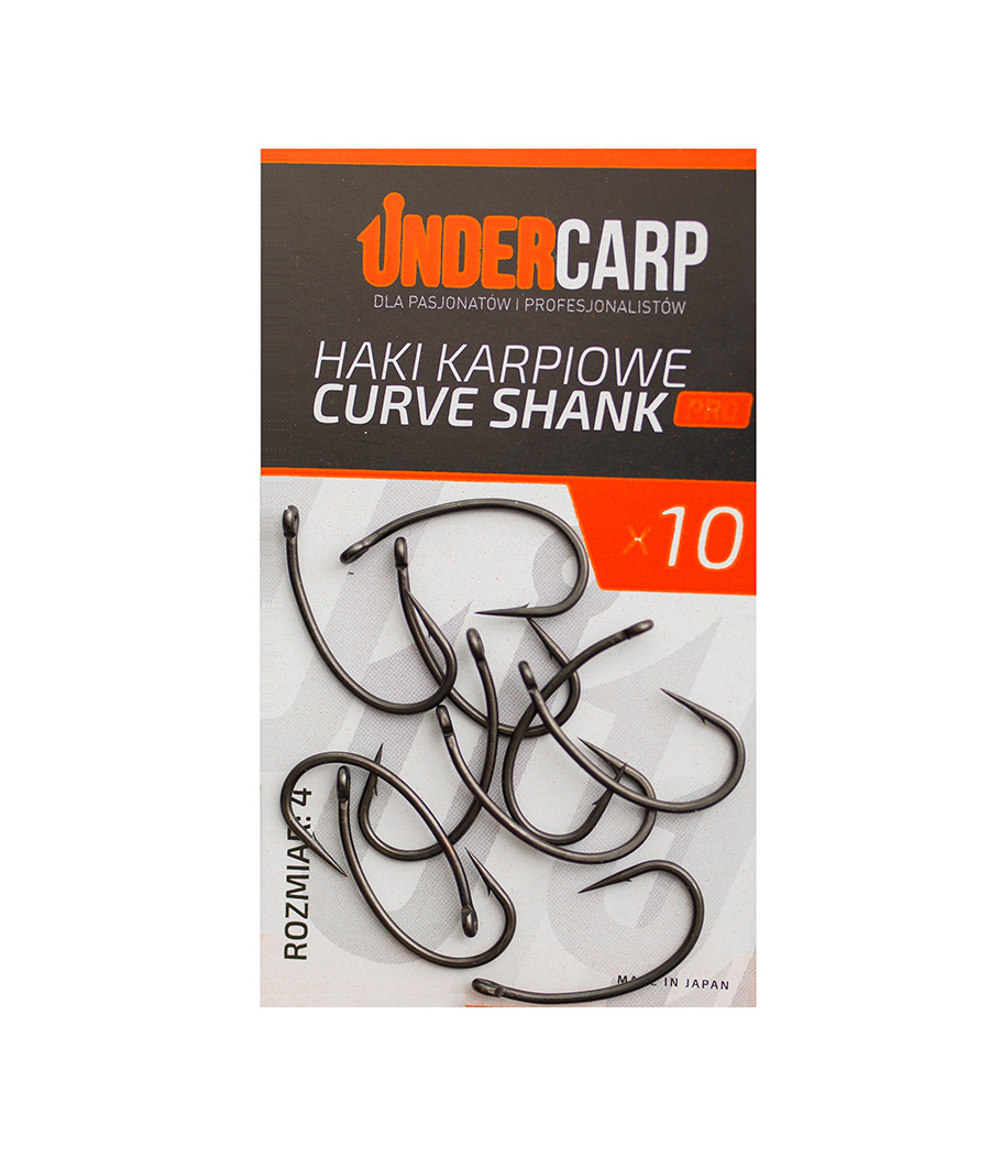 Haki Karpiowe CURVE SHANK - PRO - UNDERCARP rozm.4 - 10 szt