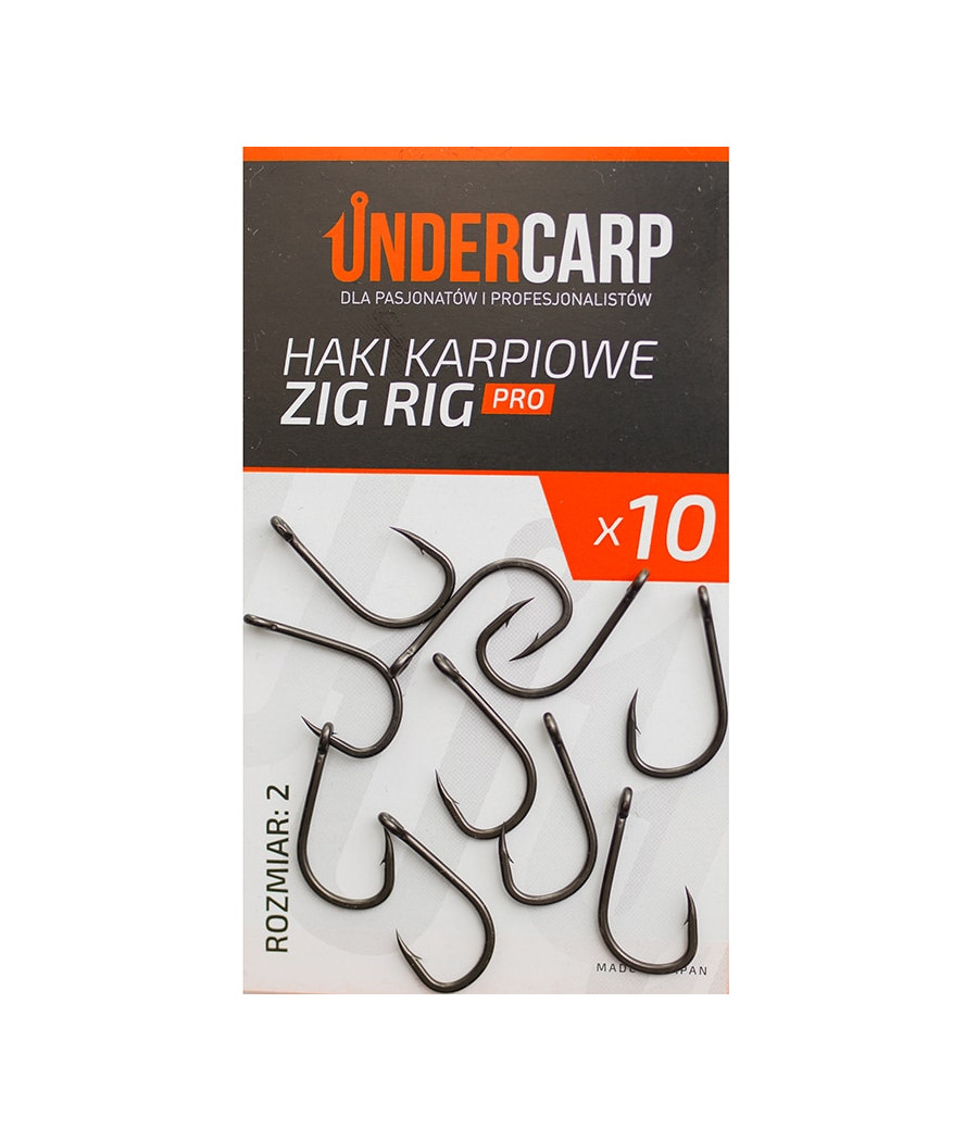 Haczyki gruntowe, z zadziorem Undercarp Zig Rig PRO 10 szt. Haczyki gruntowe, z zadziorem Undercarp Zig Rig PRO 10 szt.