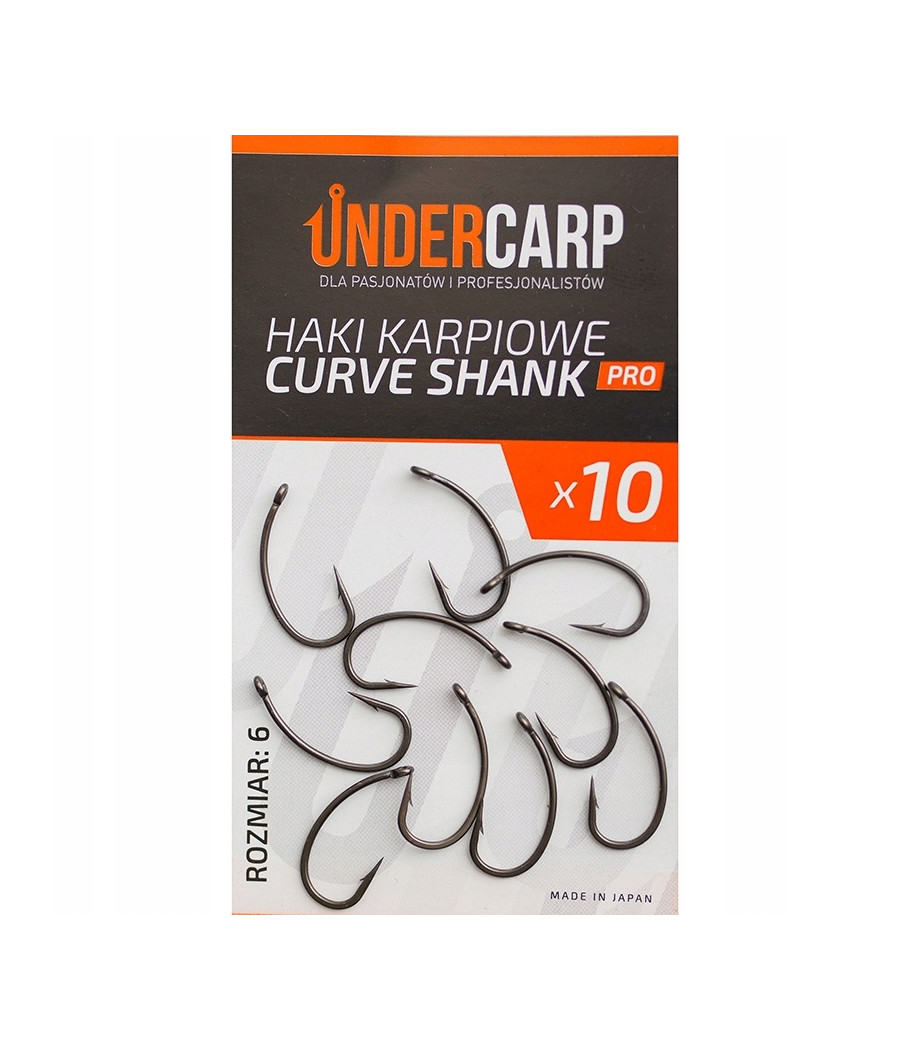 Haki Karpiowe CURVE SHANK - PRO - UNDERCARP rozm.6 Haki Karpiowe CURVE SHANK - PRO - UNDERCARP rozm.6