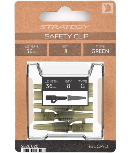 Bezpieczny Klips Strategy Reload Safety Clips Zielony 8szt
