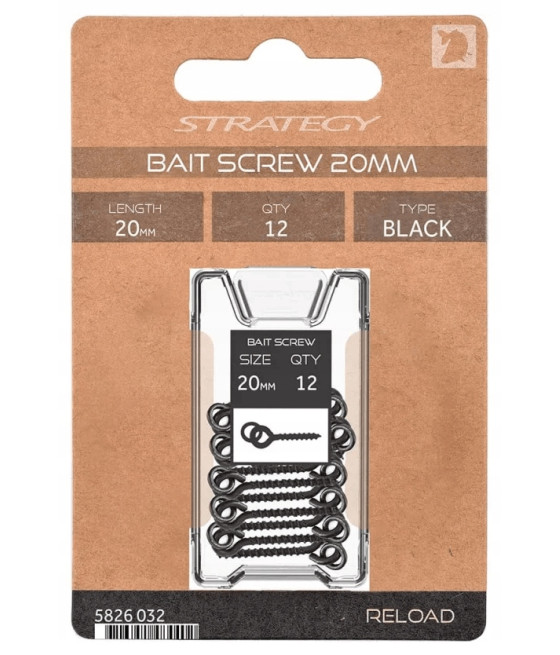Wkręt do przynęt z kółkiem Strategy Reload Bait Screw 20mm 12szt