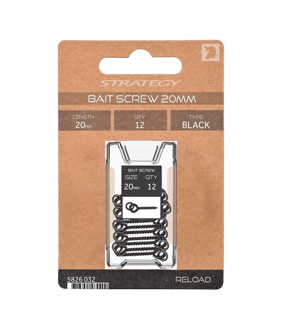 Wkręt do przynęt z kółkiem Strategy Reload Bait Screw 20mm 12szt Wkręt do przynęt z kółkiem Strategy Reload Bait Screw 20mm 12szt