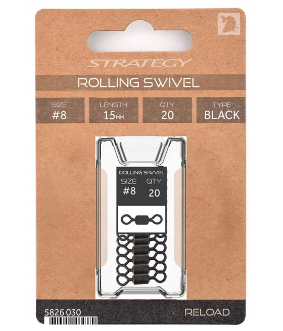 Krętlik karpiowy Strategy Reload Rolling Swivel roz. 8 20szt